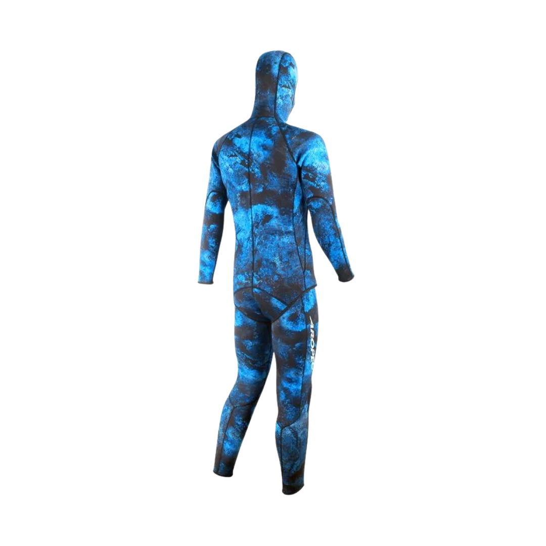 AROPEC 2 PIECE CAMO BLUE SPEARFISHING 2MM WETSUIT