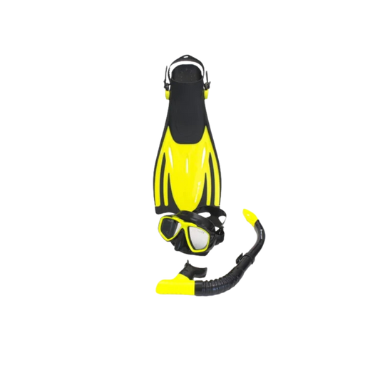 Set de snorkel Juno para adultos Bonassi con máscara, aletas y tubo