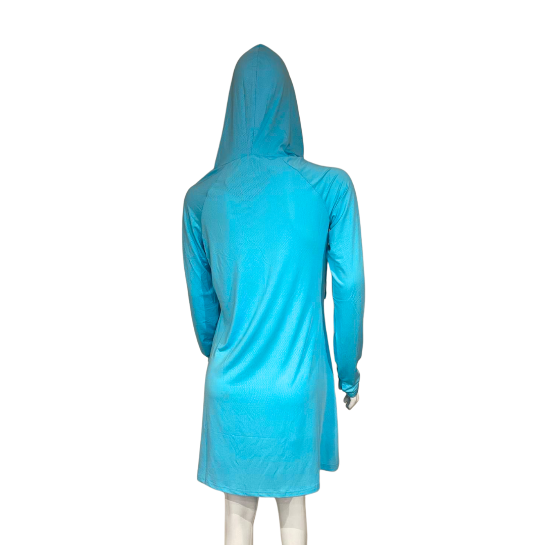 Camisa con capucha y protección solar Dry Fit para mujer