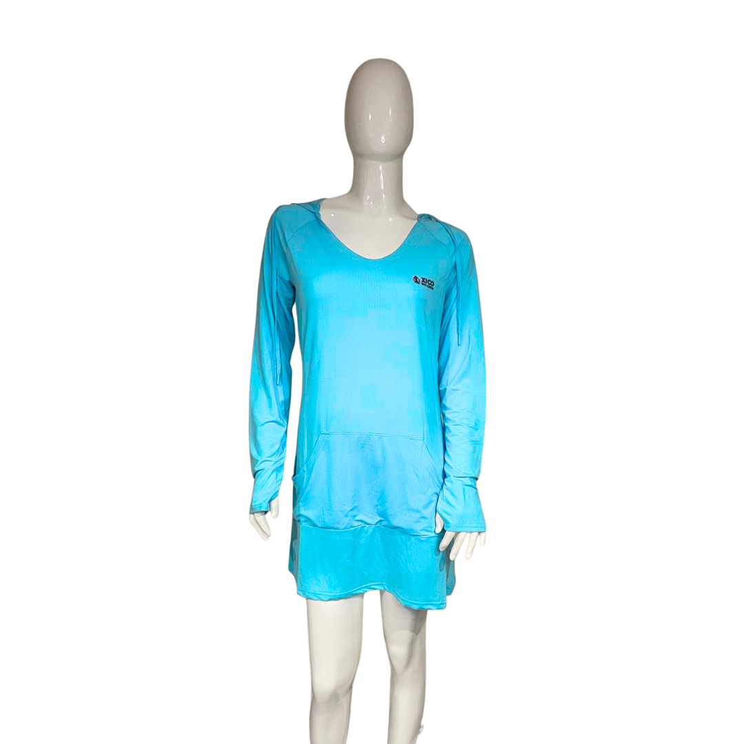 Camisa con capucha y protección solar Dry Fit para mujer