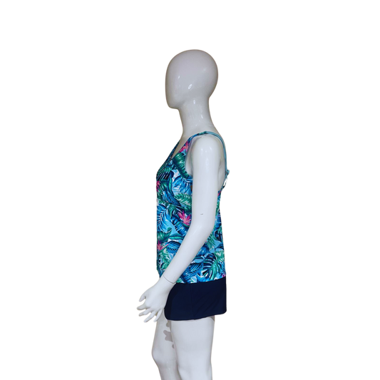 Tankini azul y azul marino