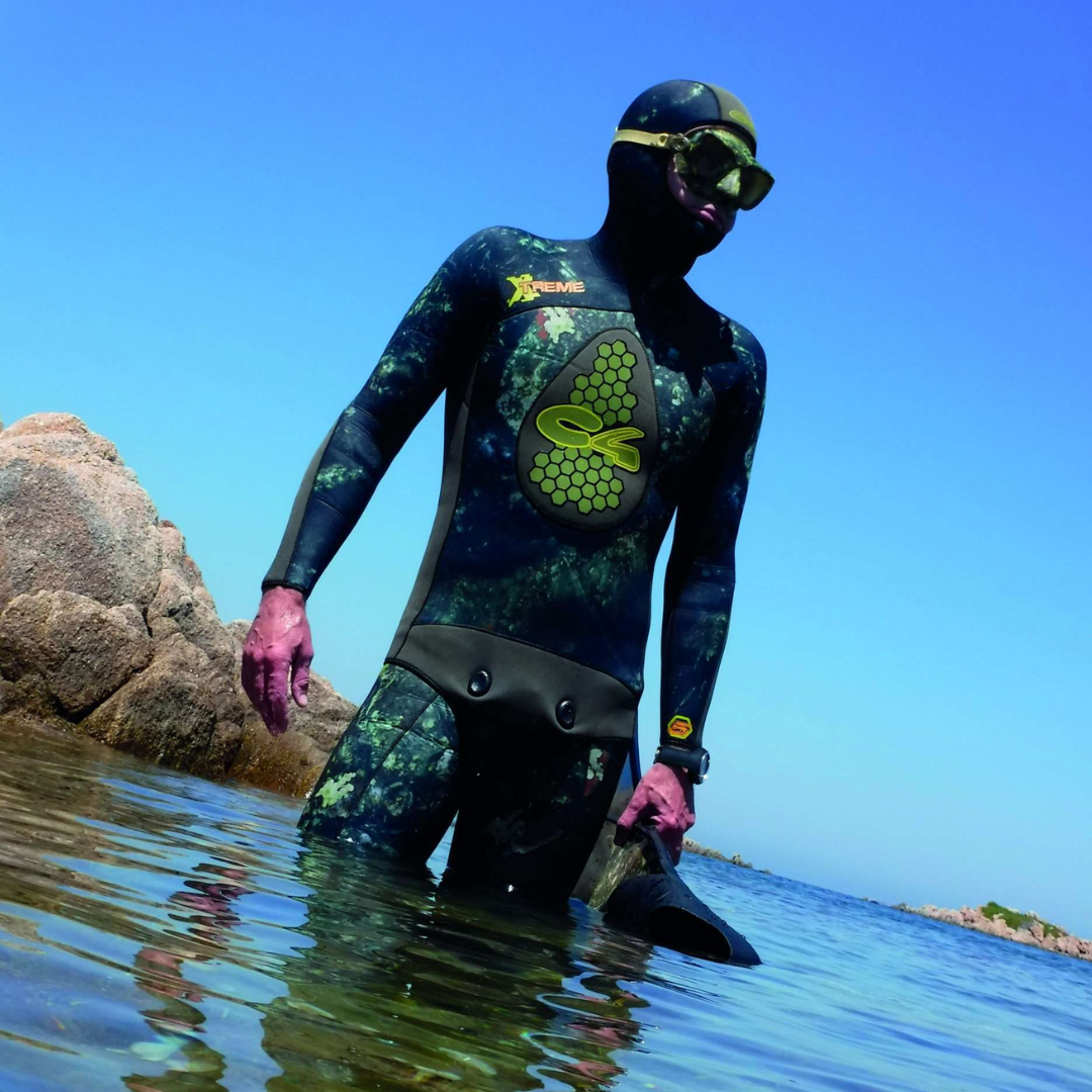 Chaqueta de neopreno para pesca submarina C4 Extreme Camo de 3 mm