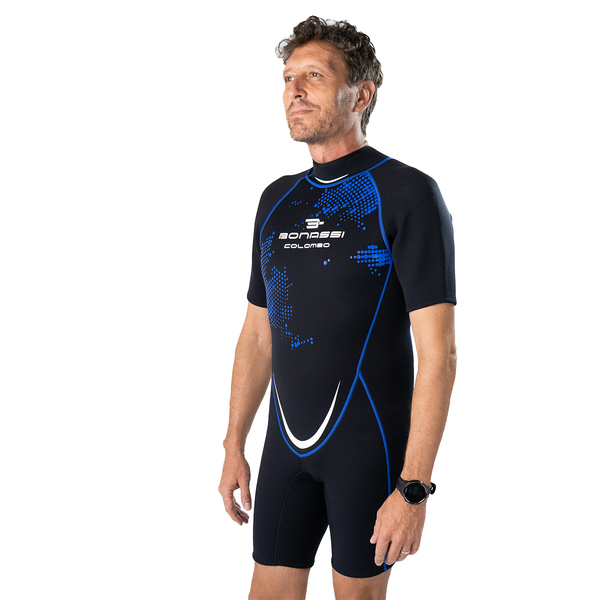 TRAJE CORTO BONASSI COLOMBO PARA HOMBRE (AZUL)