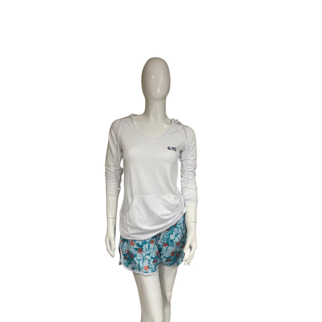 Camisa con capucha y protección solar Dry Fit para mujer