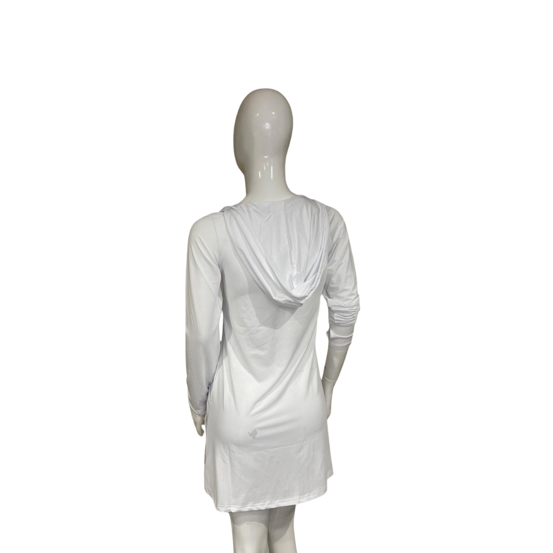 Camisa con capucha y protección solar Dry Fit para mujer