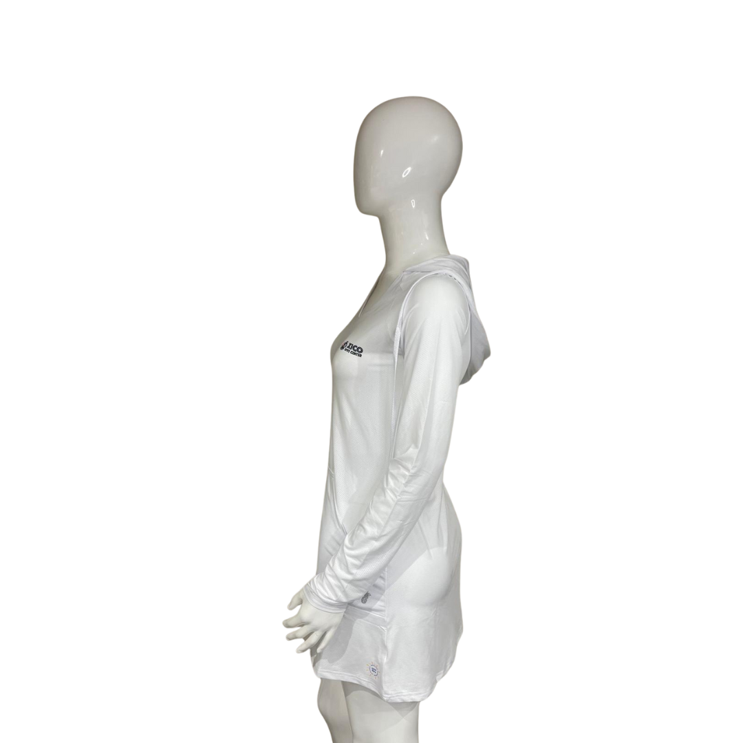 Camisa con capucha y protección solar Dry Fit para mujer