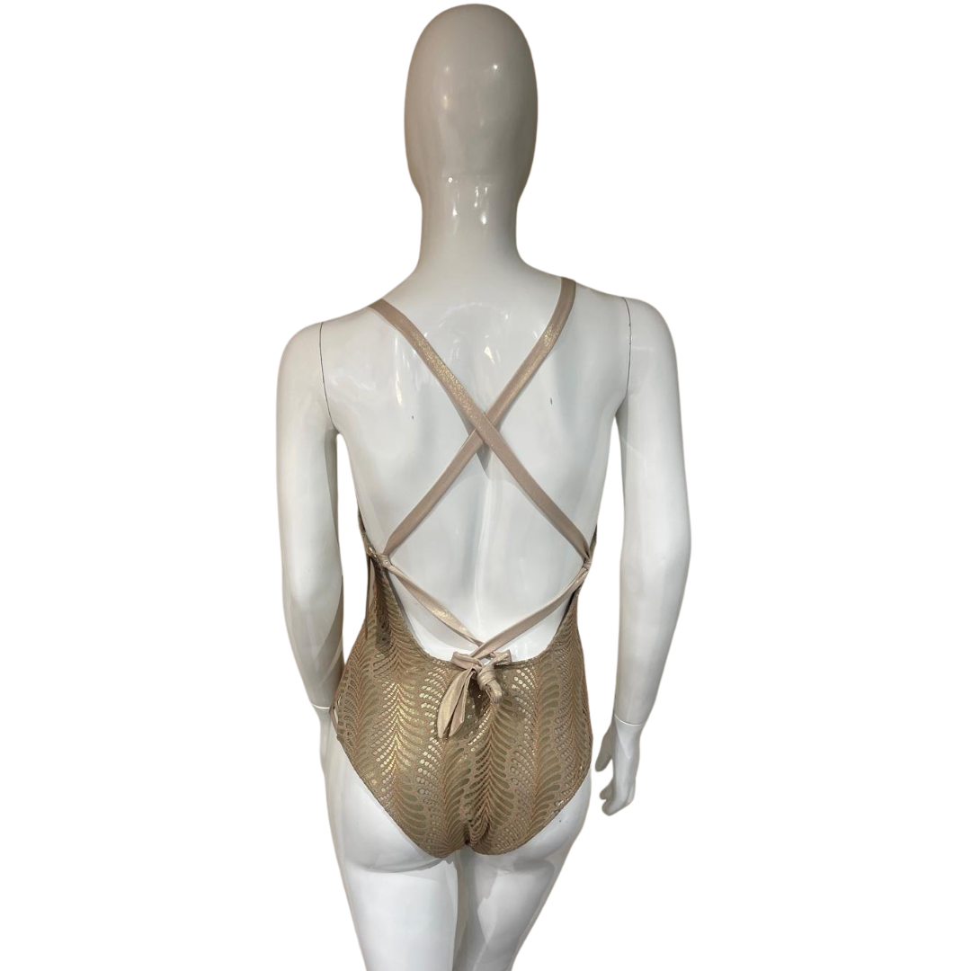 Gold One Piece Swimsuit