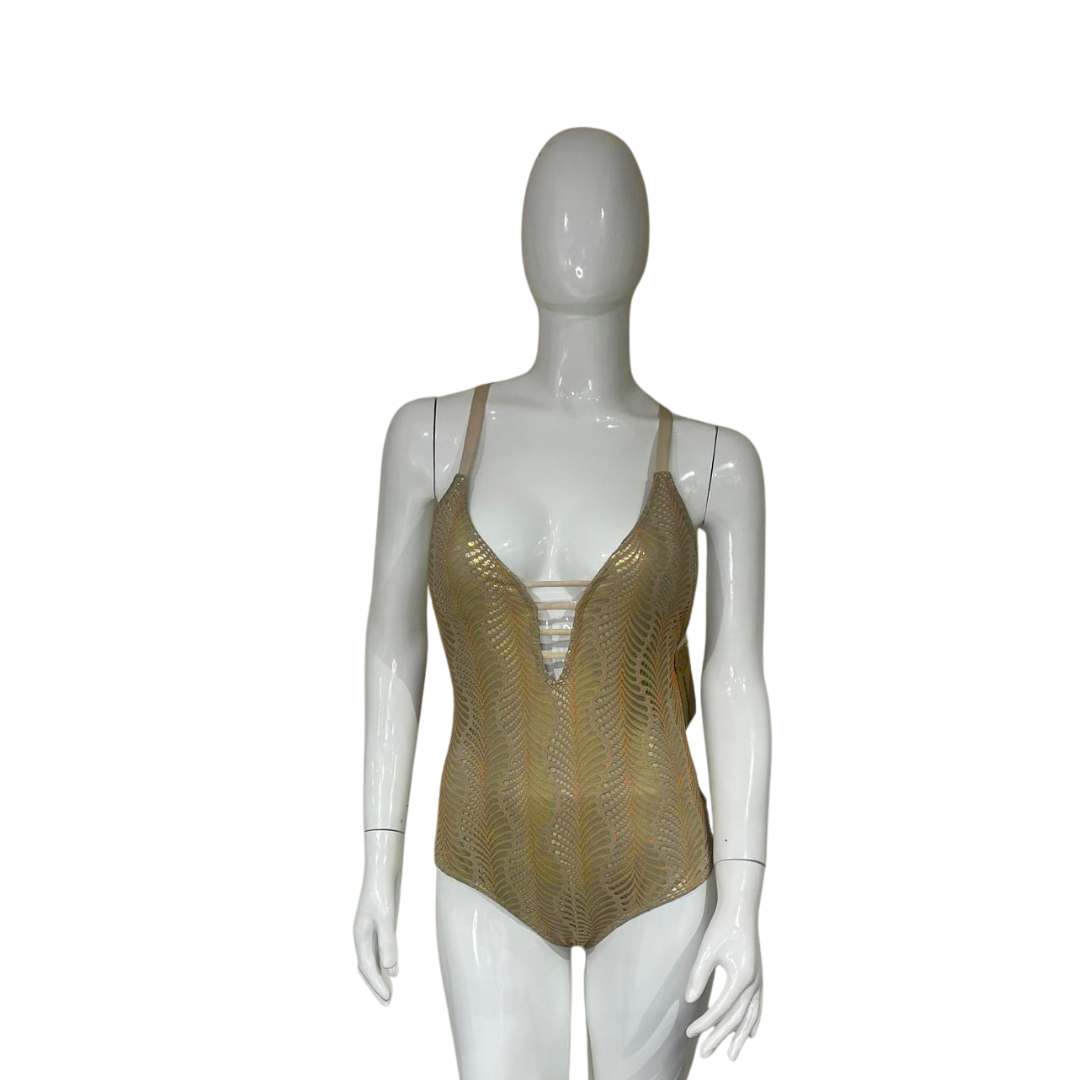 Gold One Piece Swimsuit