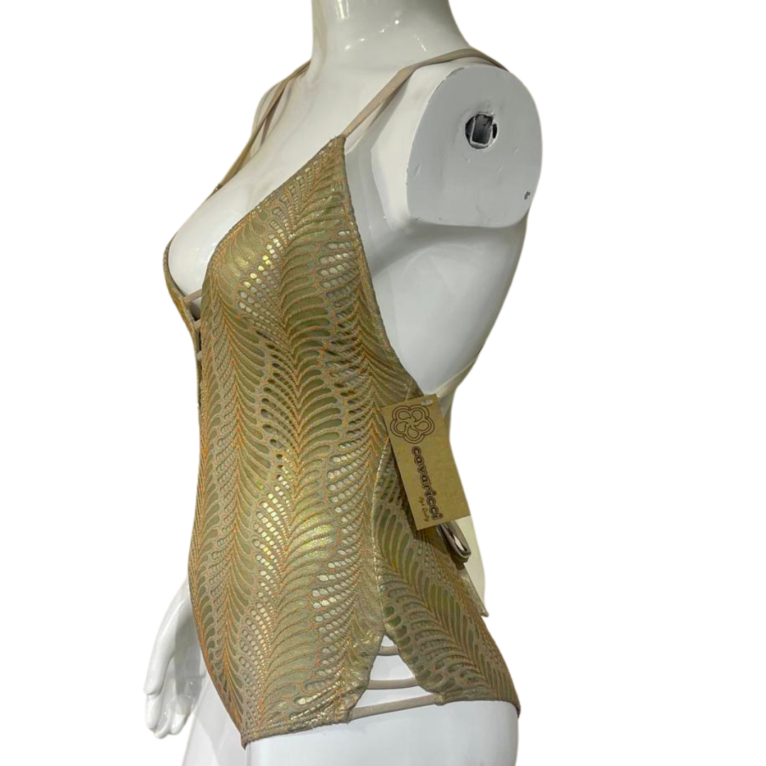 Gold One Piece Swimsuit