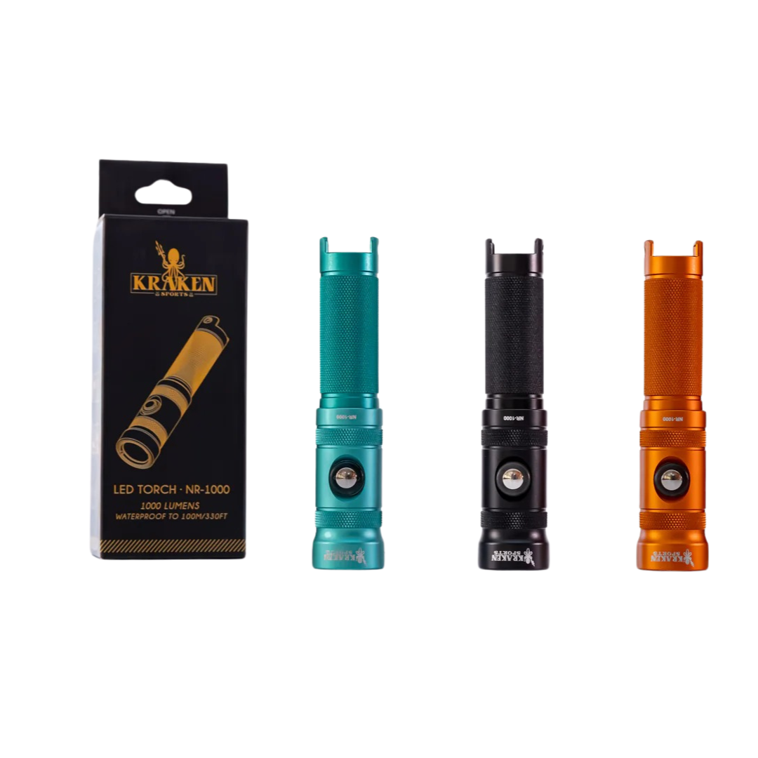 Linterna de buceo Kraken de 1000 lúmenes
