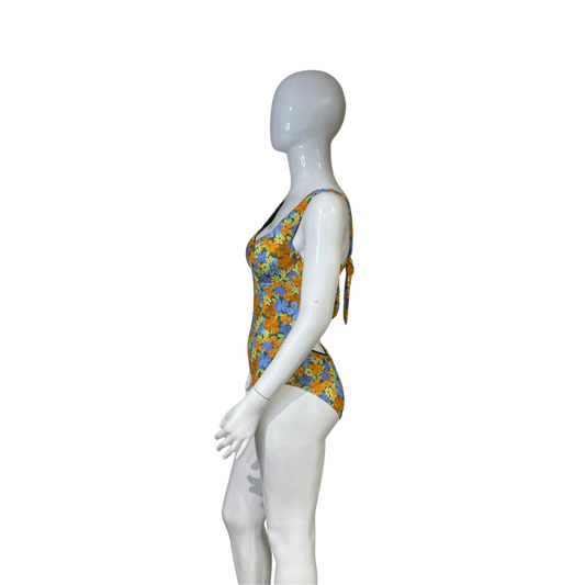 Orange Floral One Piece
