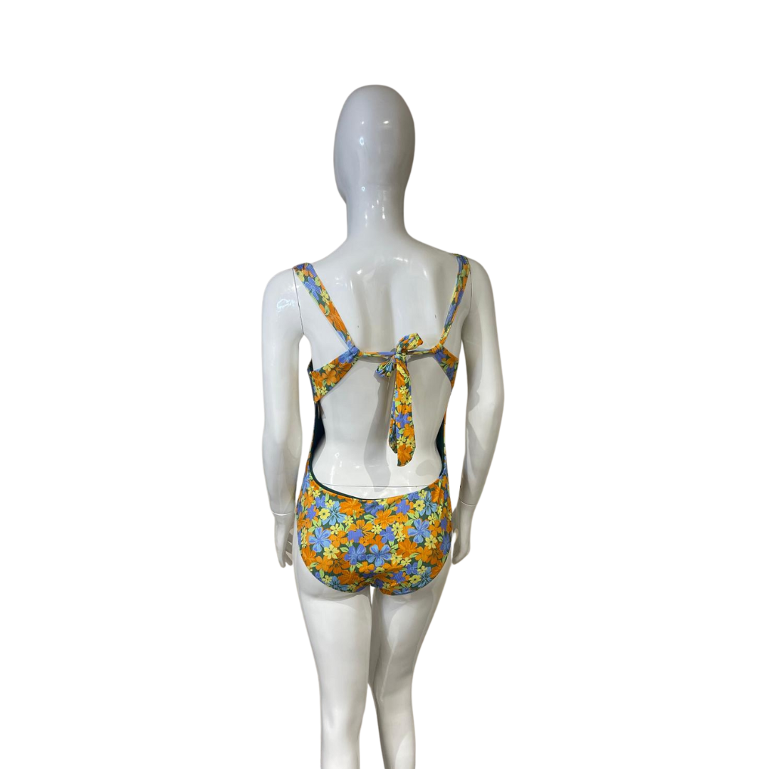 Orange Floral One Piece