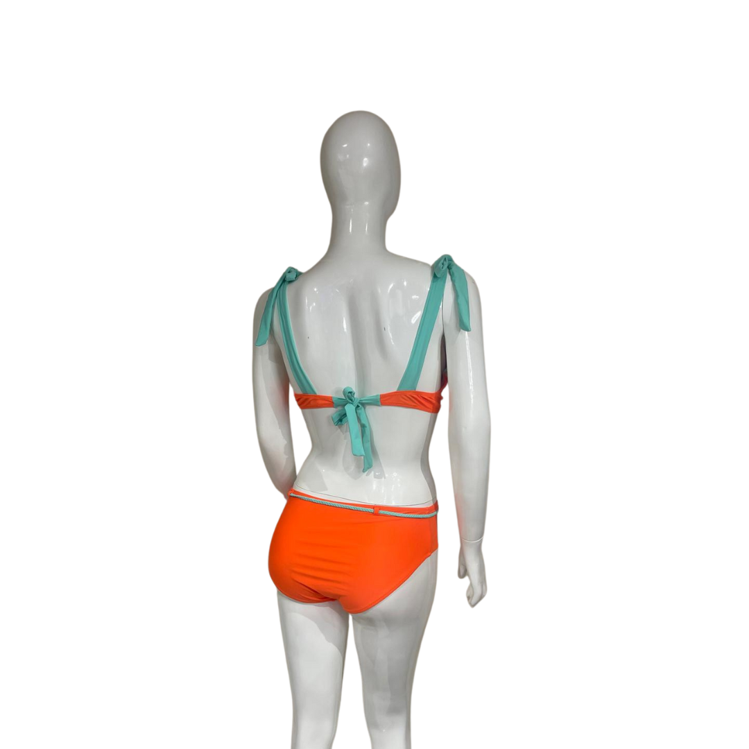 Orange and Green Bikini