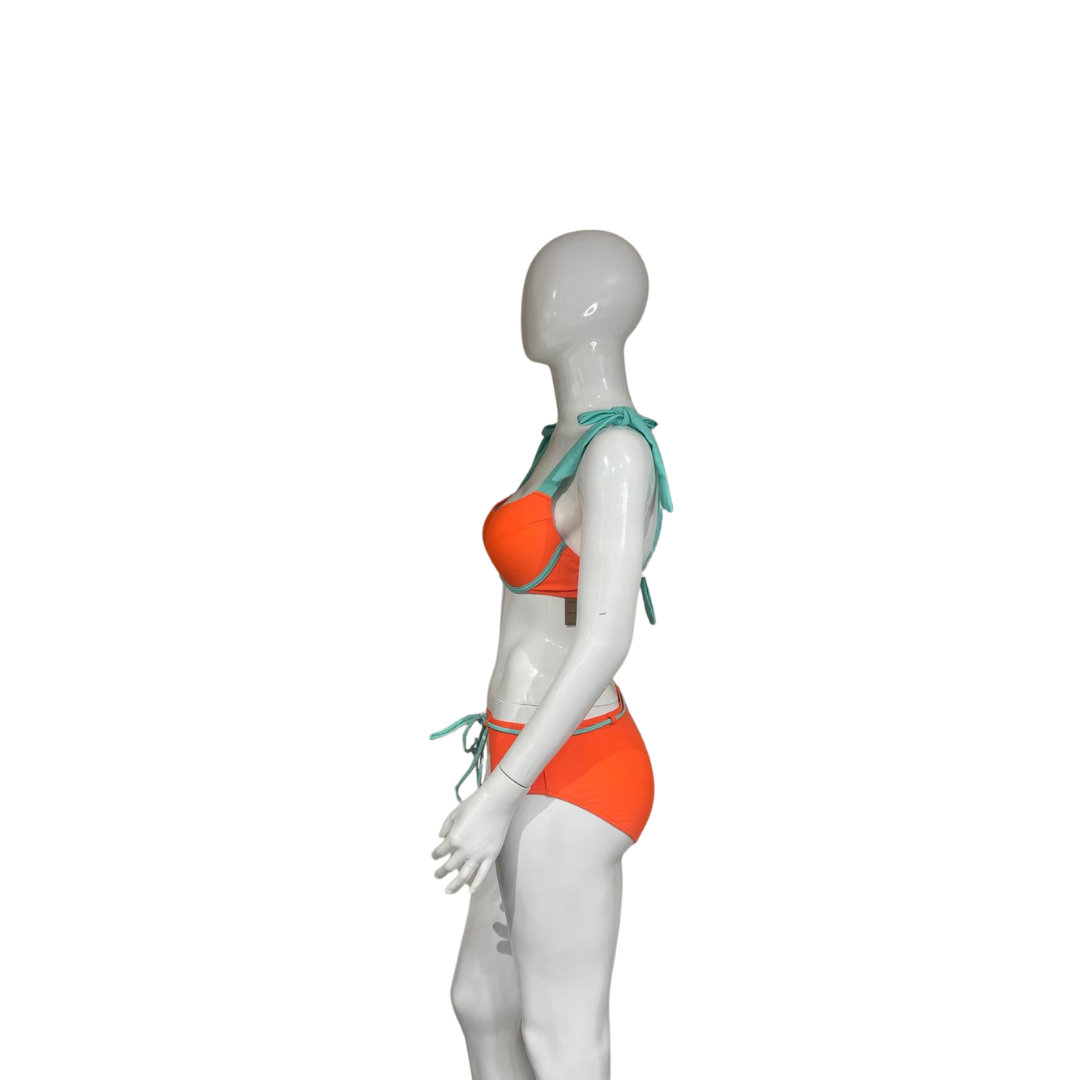 Orange and Green Bikini