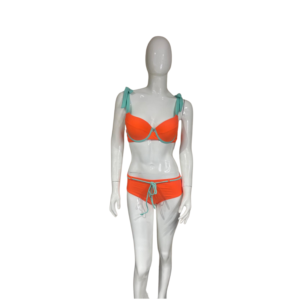 Orange and Green Bikini