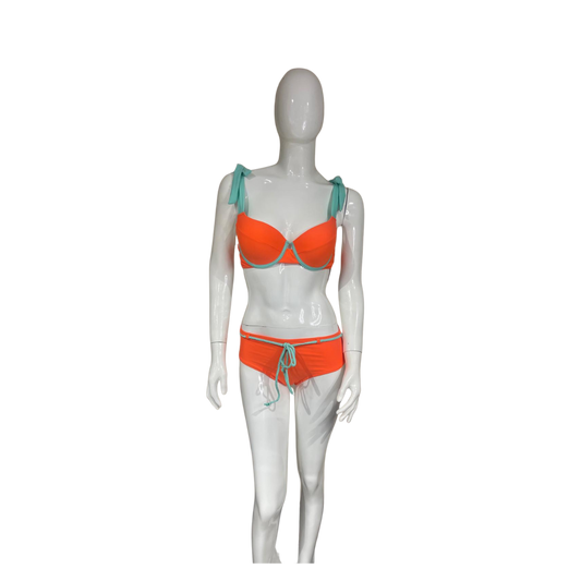 Orange and Green Bikini
