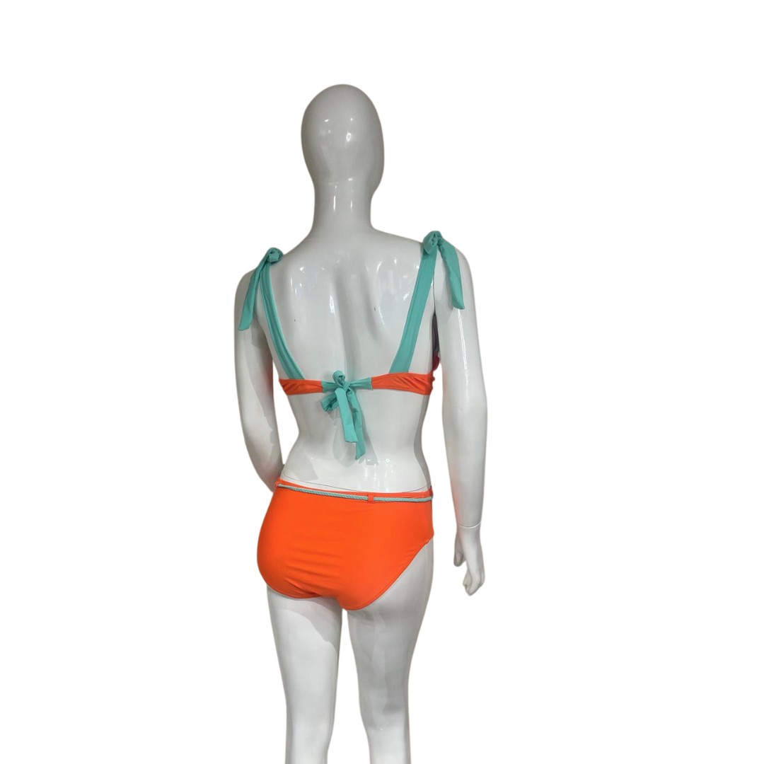 Orange and Green Bikini