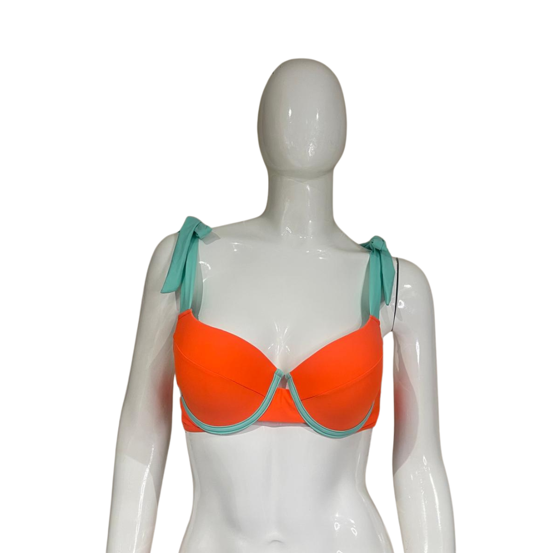 Orange and Green Bikini