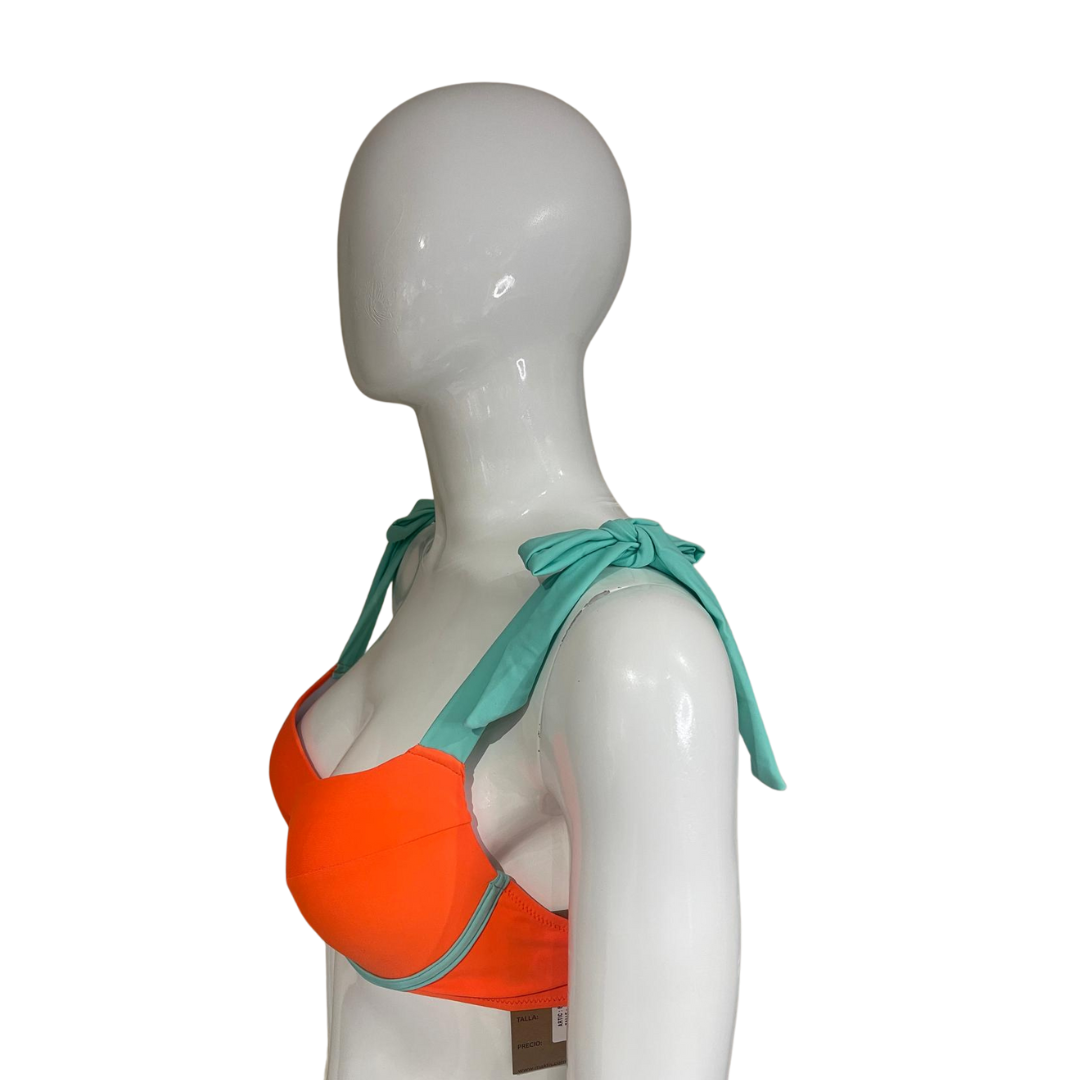 Orange and Green Bikini