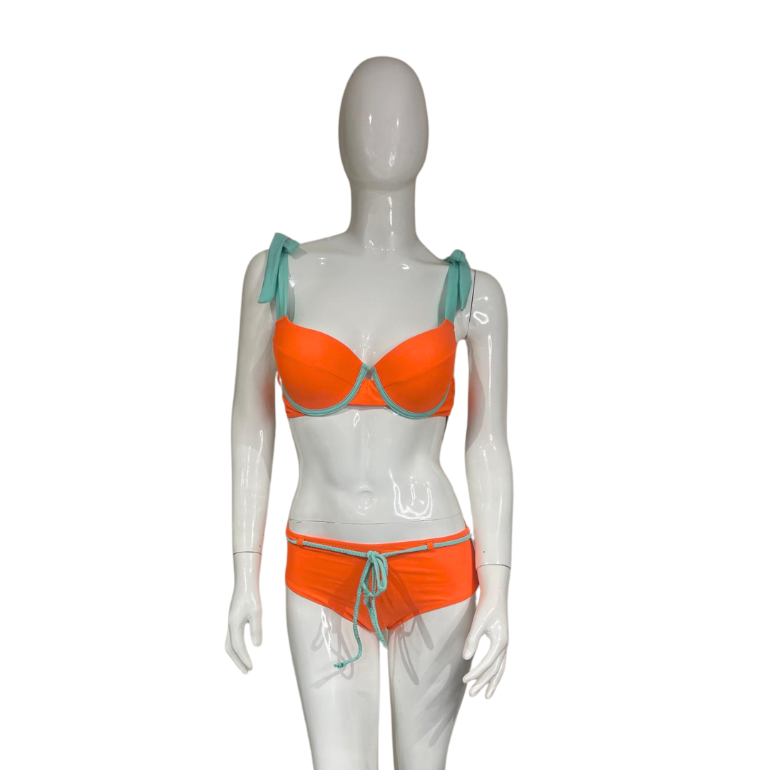 Orange and Green Bikini