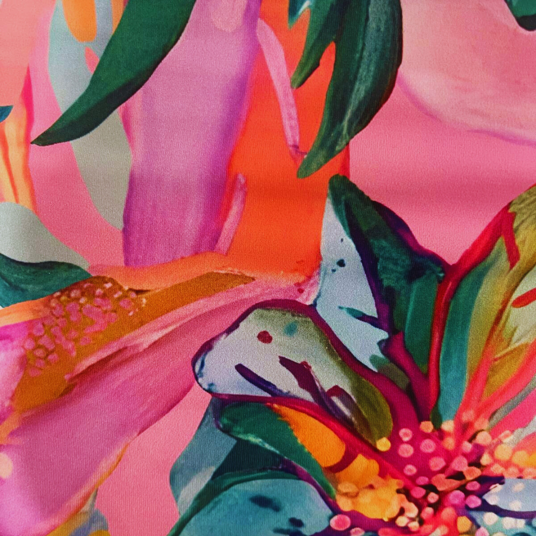 Pink Floral One Piece Swimsuit
