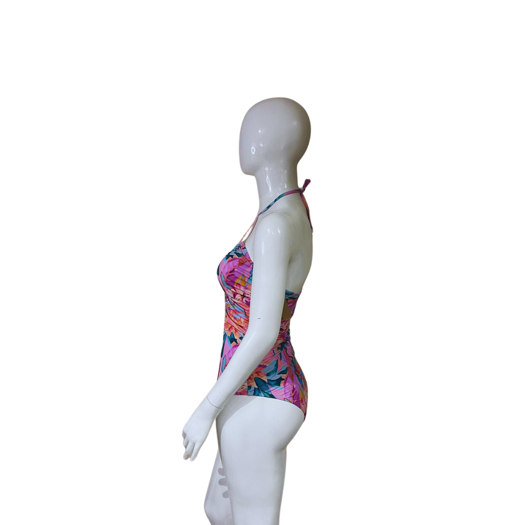 Pink Floral One Piece Swimsuit
