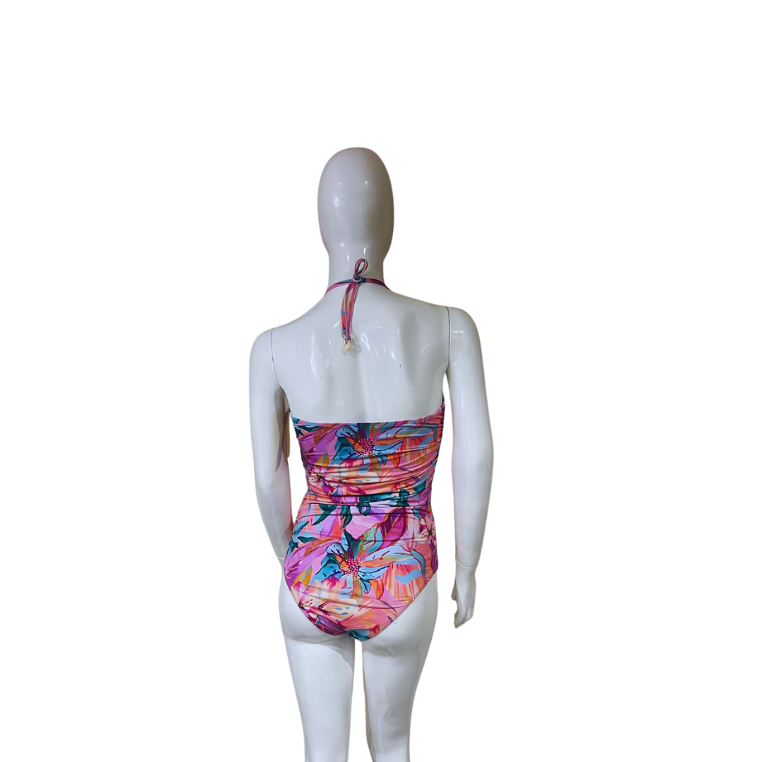 Pink Floral One Piece Swimsuit