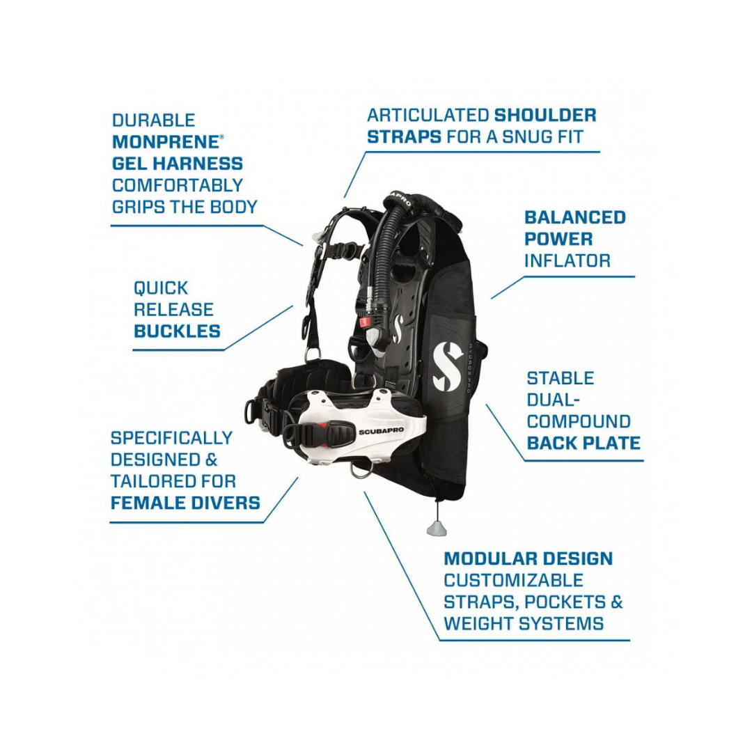 Chaleco BCD Scubapro Hydros Pro específico para mujer