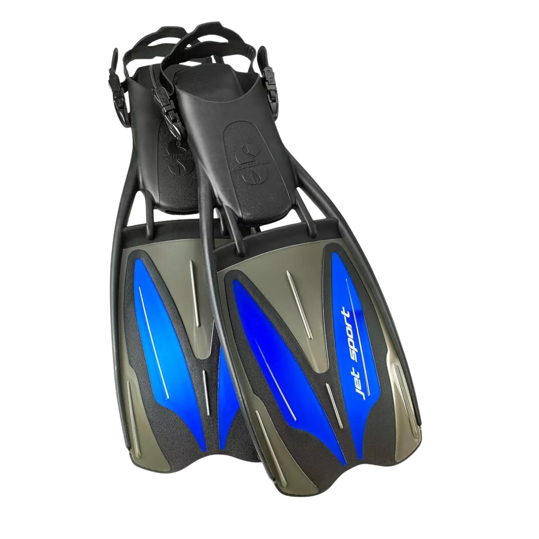 ALETAS SCUBAPRO JET SPORT NEGRAS Y AZULES
