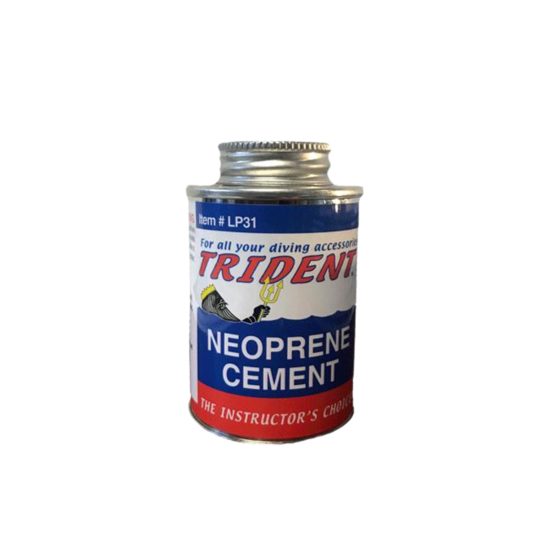 Cemento de neopreno negro Trident de 4 oz