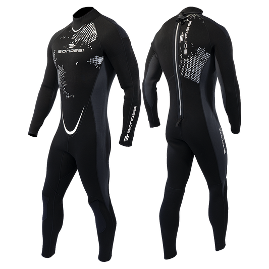 Traje de neopreno Bonassi Vesputcci de 5mm para hombre (Blanco)