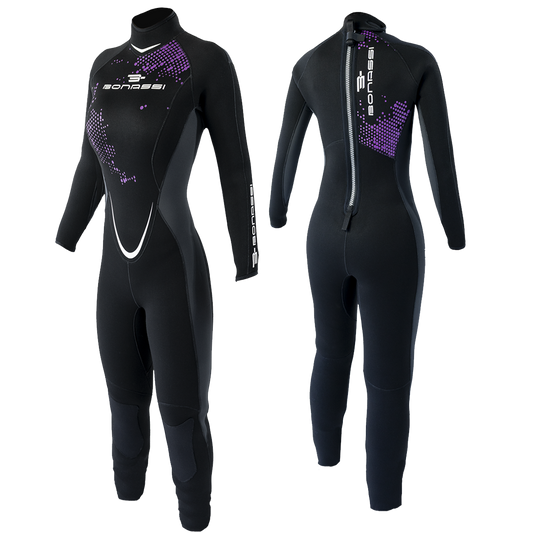 Traje de neopreno Bonassi Vesputcci de 5mm para mujer (Morado)