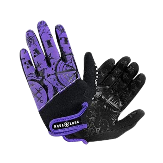 Guantes Aqualung Admiral III de 2mm para mujer en morado y negro