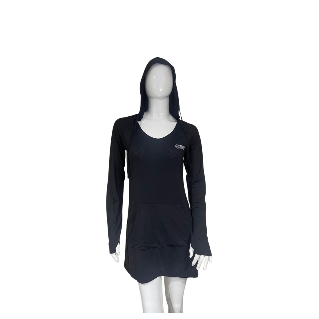 Camisa con capucha y protección solar Dry Fit para mujer