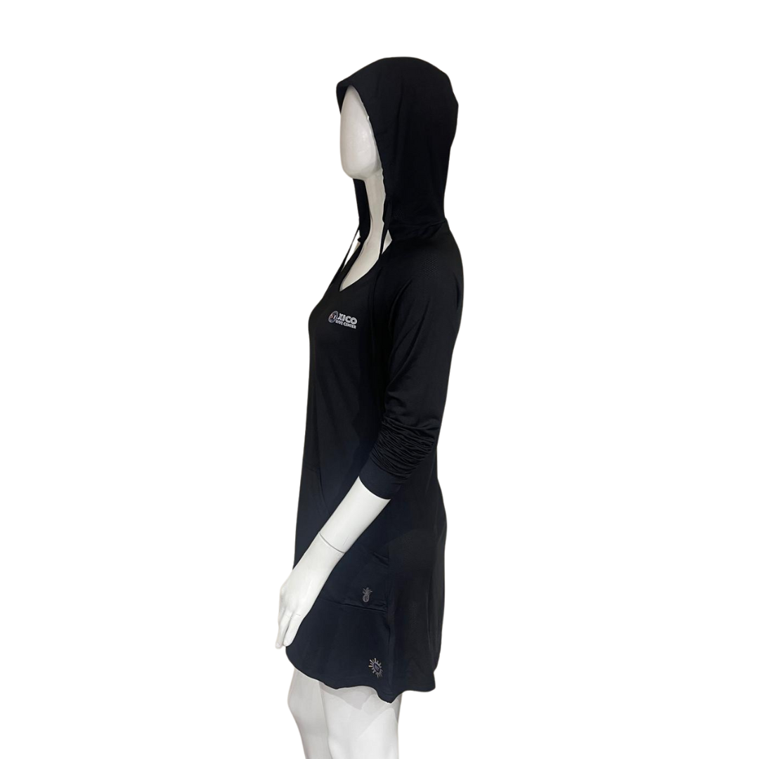 Camisa con capucha y protección solar Dry Fit para mujer