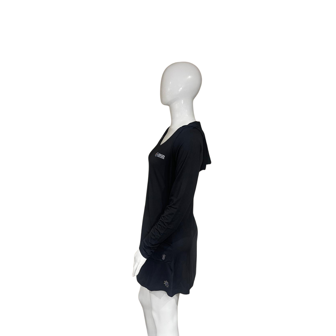 Camisa con capucha y protección solar Dry Fit para mujer