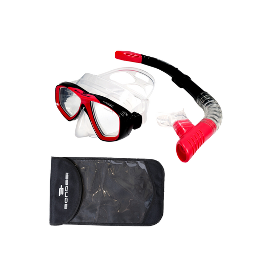 BONASSI MASK AND SNORKEL VENTURE PRO BUNDLE FOR ADULT WITH BAG