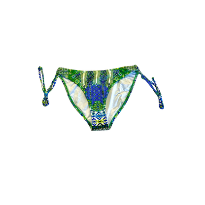 Blue and Green String Bikini