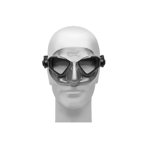 C4 Silver Falcon Mask with Silver Mistral Snorkel