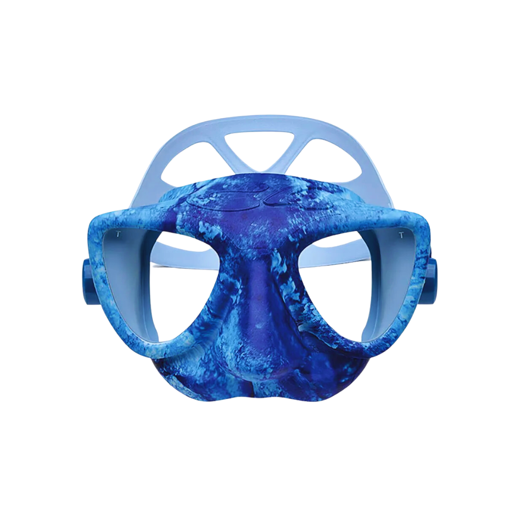 C4 PLASMA MIRROR SPEARFISHING MASK AND C4 MISTRAL BLUE CAMO SNORKEL