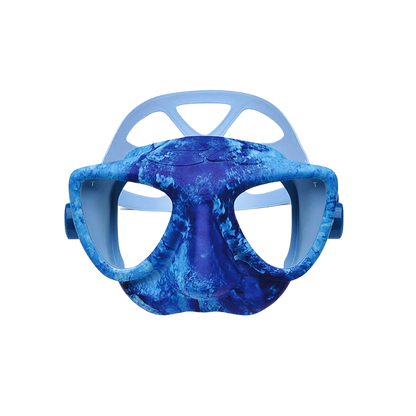 C4 PLASMA MIRROR SPEARFISHING MASK AND C4 MISTRAL BLUE CAMO SNORKEL