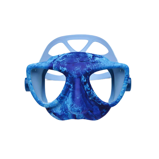 C4 PLASMA MIRROR SPEARFISHING MASK AND C4 MISTRAL BLUE CAMO SNORKEL