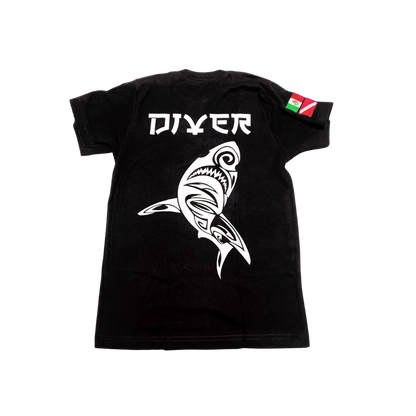 Camiseta clásica negra de buzo de Xico Dive Center