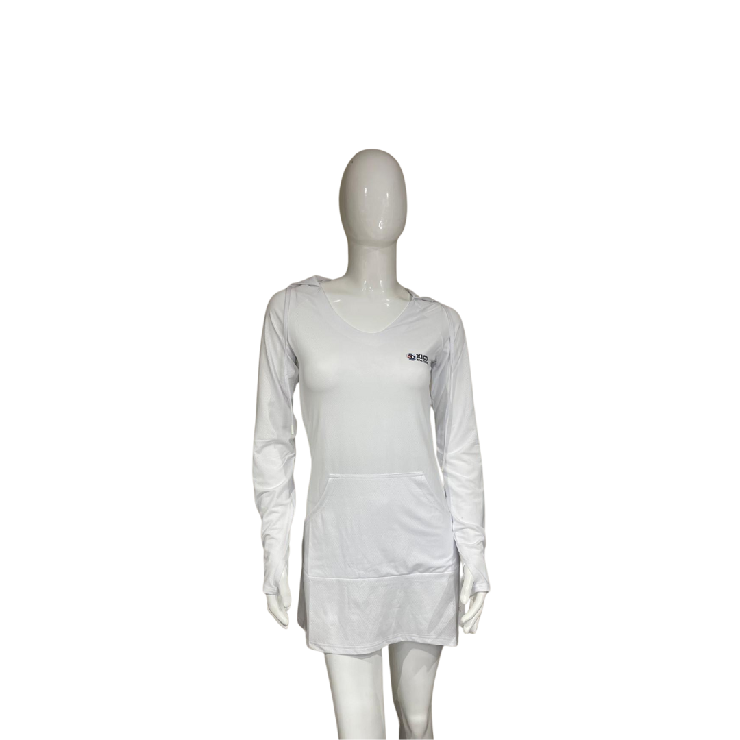 Camisa con capucha y protección solar Dry Fit para mujer