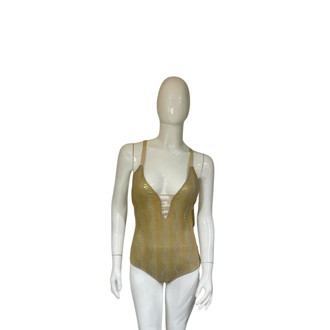 Gold One Piece Swimsuit