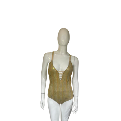 Gold One Piece Swimsuit
