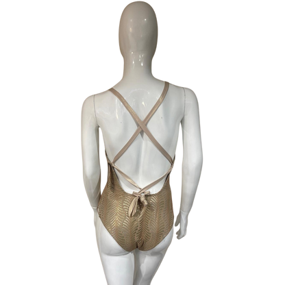 Gold One Piece Swimsuit