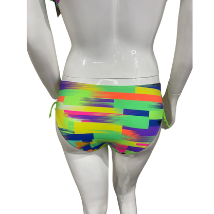 Neon Green Multicoloured Bikini