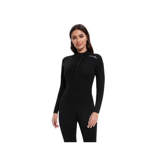 Traje de neopreno negro con cremallera frontal de 3 mm de OMGear