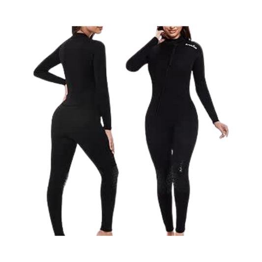 Traje de neopreno negro con cremallera frontal de 3 mm de OMGear